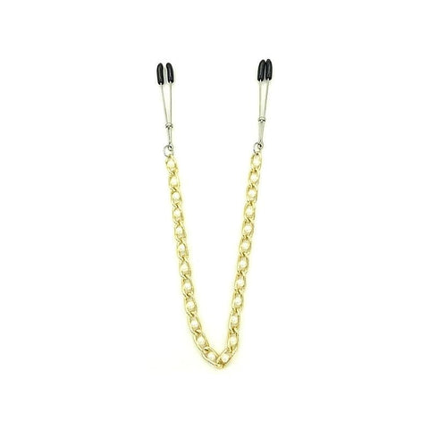 BDStyle Tweezer Nipple Clamps with Connecting Chain Adjustable Pressure - Breast and Nipple Toys