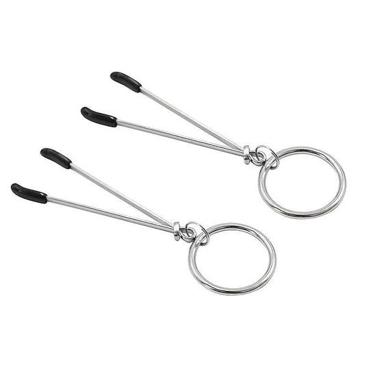 Tweezer Nipple Clamp with Metal O-Ring by BDStyle - Breast and Nipple Toys