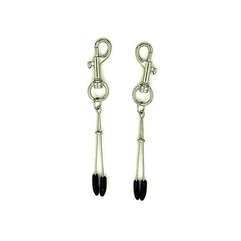 Tweezer Nipple Clamps with Snap Hook by BDStyle - Breast and Nipple Toys