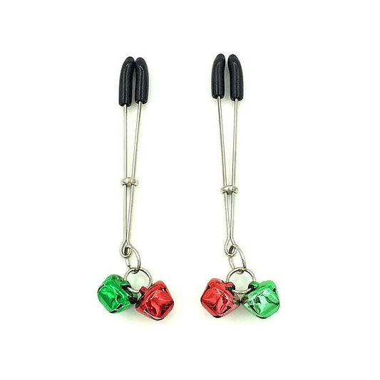 Bondage Nipple Clamps with Two Bells by BDStyle - Breast and Nipple Toys