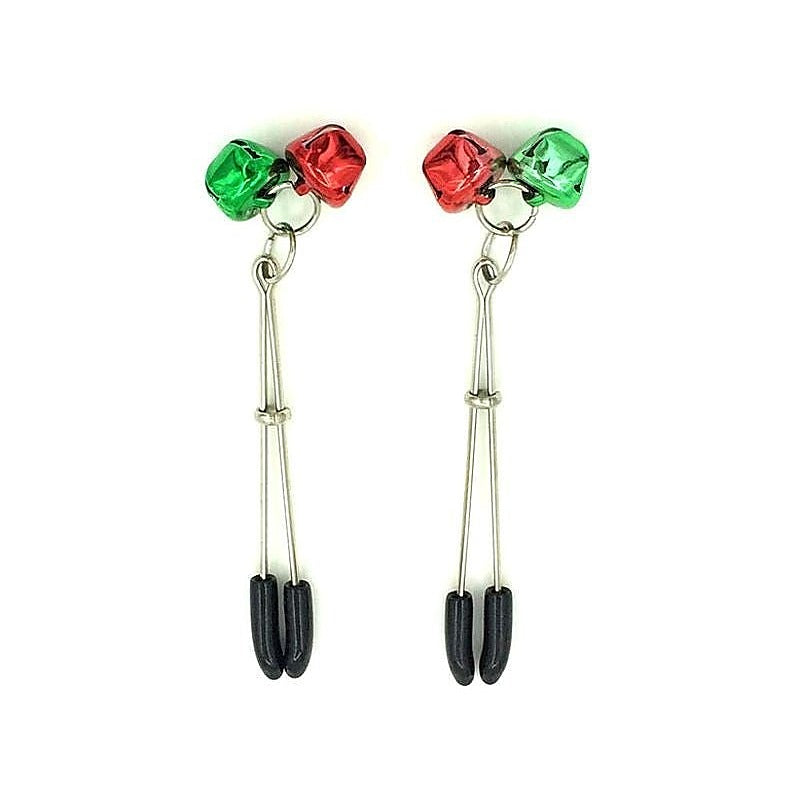 Bondage Nipple Clamps with Two Bells by BDStyle - Breast and Nipple Toys