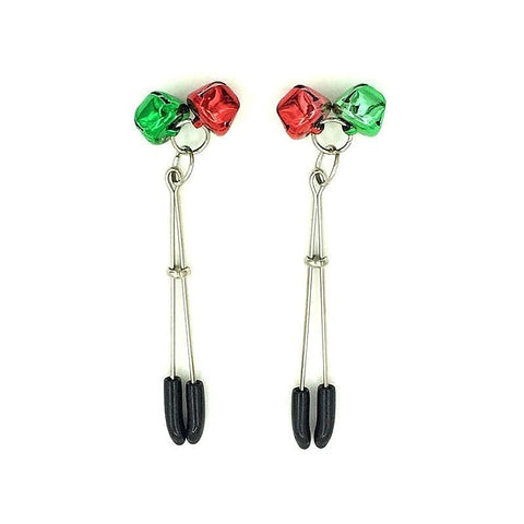 Bondage Nipple Clamps with Two Bells by BDStyle - Breast and Nipple Toys