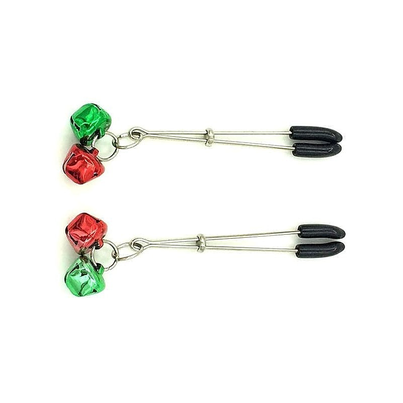 Bondage Nipple Clamps with Two Bells by BDStyle - Breast and Nipple Toys