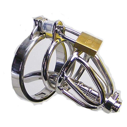 Locked In Pee Thru Steel Male Chastity Cage by BDStyle - Male Chastity