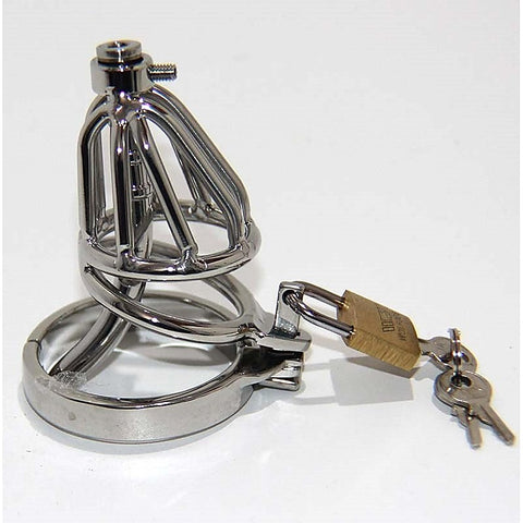 Locked In Pee Thru Steel Male Chastity Cage by BDStyle - Male Chastity