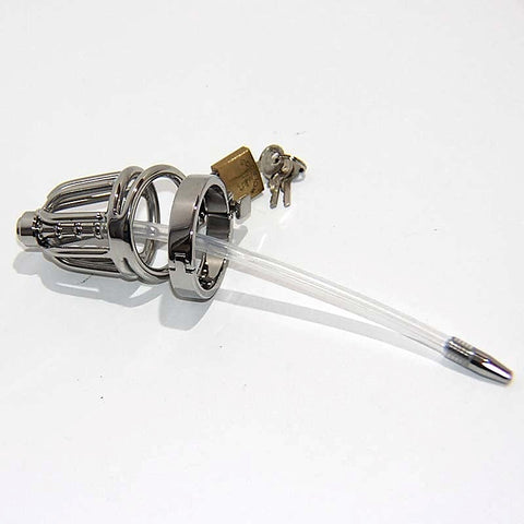 Premium Pisser Steel Chastity Cage by BDStyle - Male Chastity