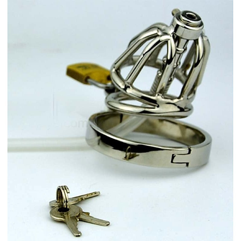 Premium Pisser Steel Chastity Cage by BDStyle - Male Chastity