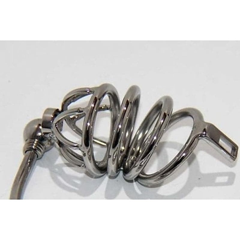Premium Cock Cage & Penis Plug Small by BDStyle - Male Chastity