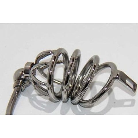 Premium Cock Cage & Penis Plug Small by BDStyle - Male Chastity