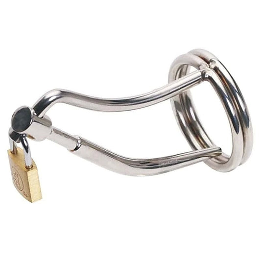 Dual Ringed Cock Trap Male Chastity by BDStyle - Penis Plugs