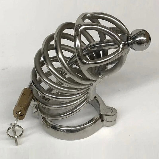 Cock Cage & Penis Plug Large by BDStyle - Male Chastity
