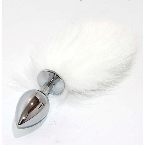Kitten Tail Metal Butt Plug Silver by BDStyle - Steel Sex Toys
