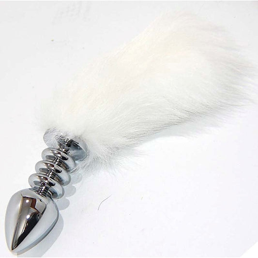 Sensual Faux Kitten Tail Butt Plug by BDStyle - Steel Sex Toys