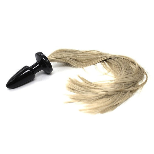 Faux Horse Tail Anal Plug by BDStyle - Steel Sex Toys