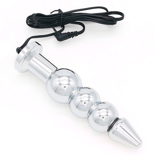 Bipolar Metal Electric Shock Butt Plug - L by BDStyle - Electro Sex