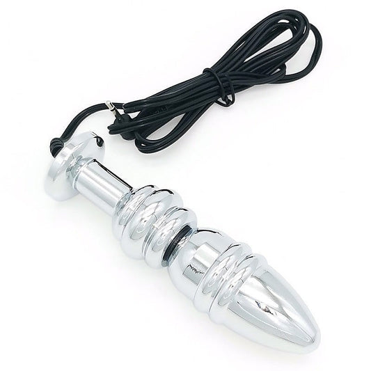 Bipolar Metal Electric Shock Butt Plug - M 4 inch by BDStyle - Electro Sex