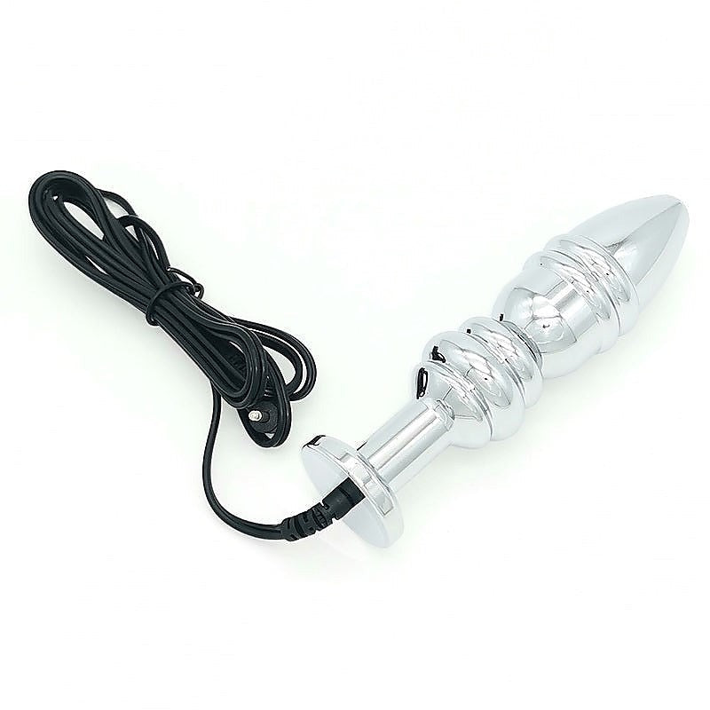 Bipolar Metal Electric Shock Butt Plug by BDStyle - Electro Sex