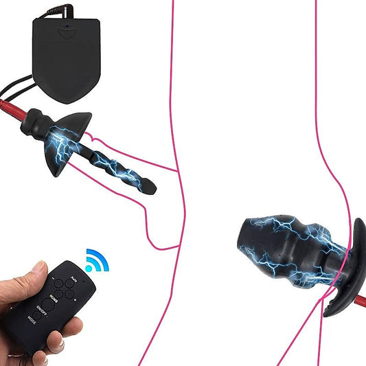Wireless Electric Shock Anal & Penis Plug by BDStyle - Penis Plugs