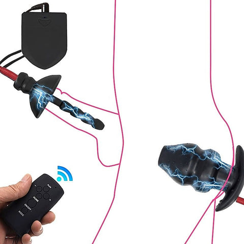 Wireless Electric Shock Anal & Penis Plug by BDStyle - Penis Plugs