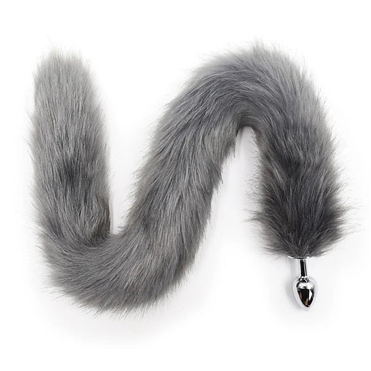 Lengthened Fox Tail Metal Anal Plug Small by BDStyle - Steel Sex Toys