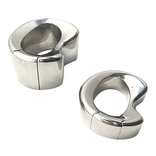 Oval Stainless Steel Ball Stretcher by BDStyle - Steel Sex Toys