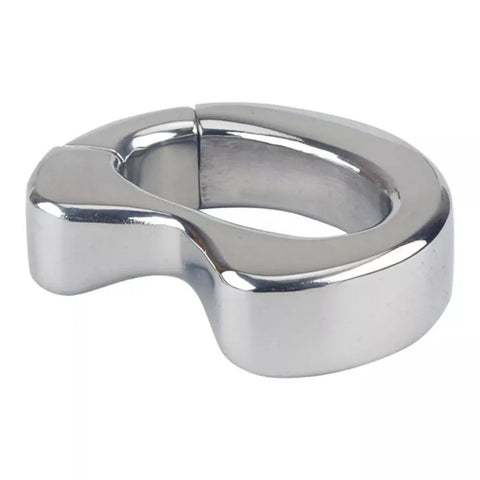 BDStyle Oval Stainless Steel Ball Stretcher Ergonomic Design 2 Sizes - Steel Sex Toys