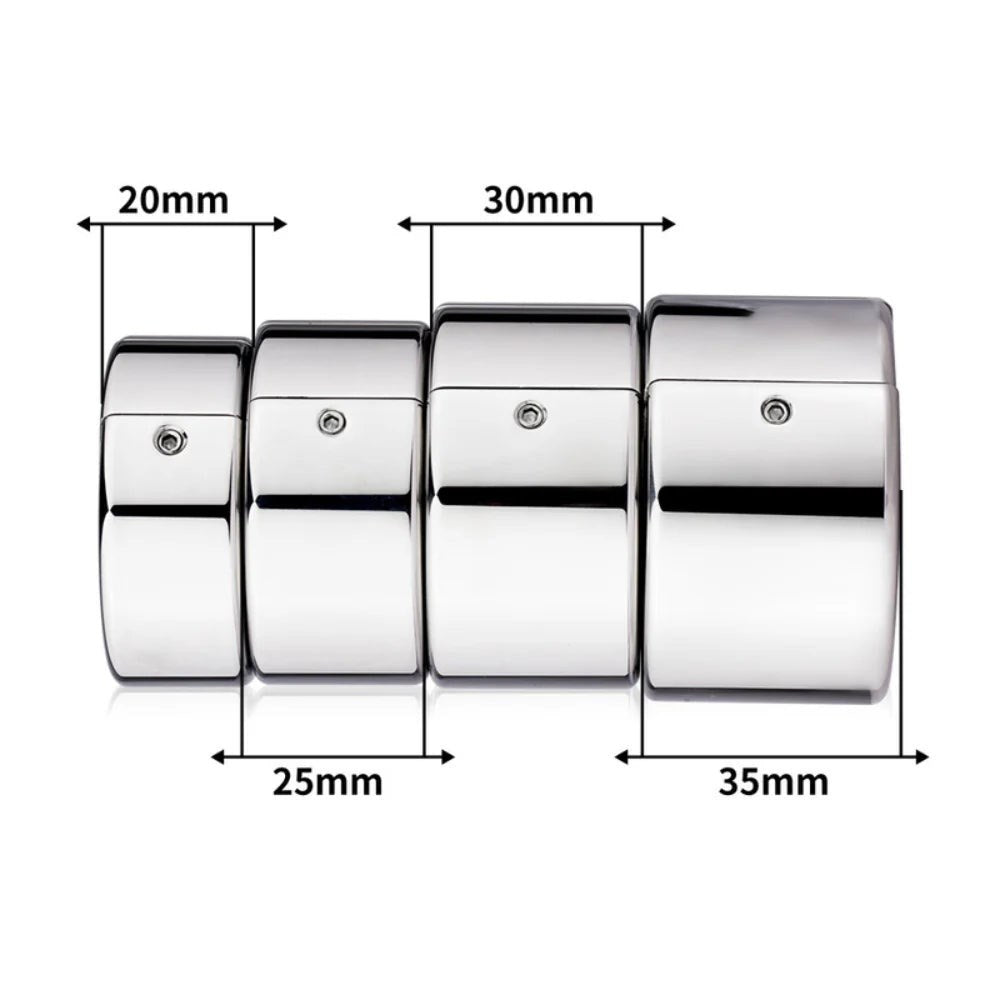 BDStyle Stainless Steel Scrotum Enhancer Adjustable Ball Stretcher - Steel Sex Toys