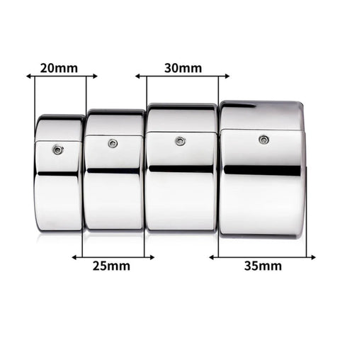 BDStyle Stainless Steel Scrotum Enhancer Adjustable Ball Stretcher - Steel Sex Toys