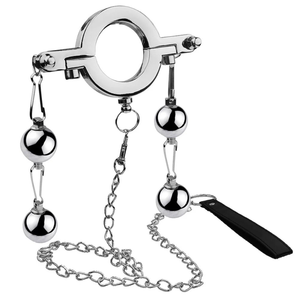 BDStyle Sensual Stainless Steel Hanger Customizable Weight Ball Stretcher - - Steel Sex Toys
