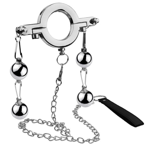 BDStyle Sensual Stainless Steel Hanger Customizable Weight Ball Stretcher - Steel Sex Toys