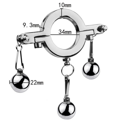 BDStyle Sensual Stainless Steel Hanger Customizable Weight Ball Stretcher - Steel Sex Toys