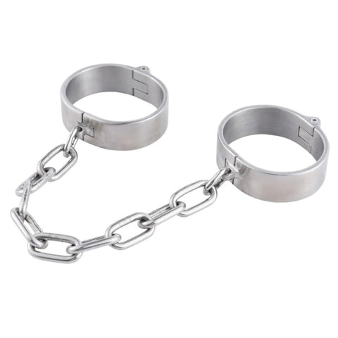 BDStyle Stainless Steel Restraint Cuffs Enhance Sensual Exploration - Steel Sex Toys
