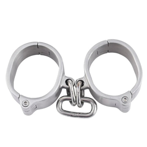 BDStyle Stainless Steel Restraint Cuffs Enhance Sensual Exploration - Steel Sex Toys