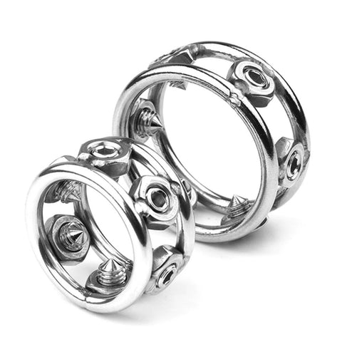 BDStyle Cock Ring with Six Spikes for Enhanced Penis Stimulation - Cock Rings