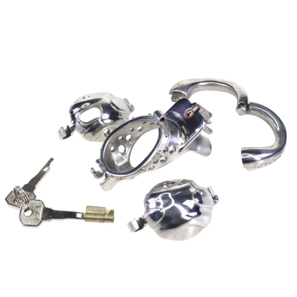 BDStyle Kidding Zone Double Key Bird Mens Cock Cage with Double Key - - Male Chastity