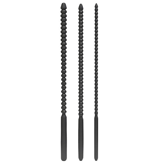 Thread 3 Size Silicone Penis Plug by BDStyle - Penis Plugs