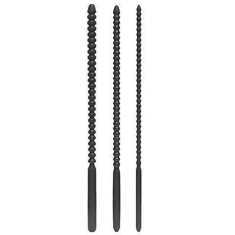 Thread 3 Size Silicone Penis Plug by BDStyle - Penis Plugs