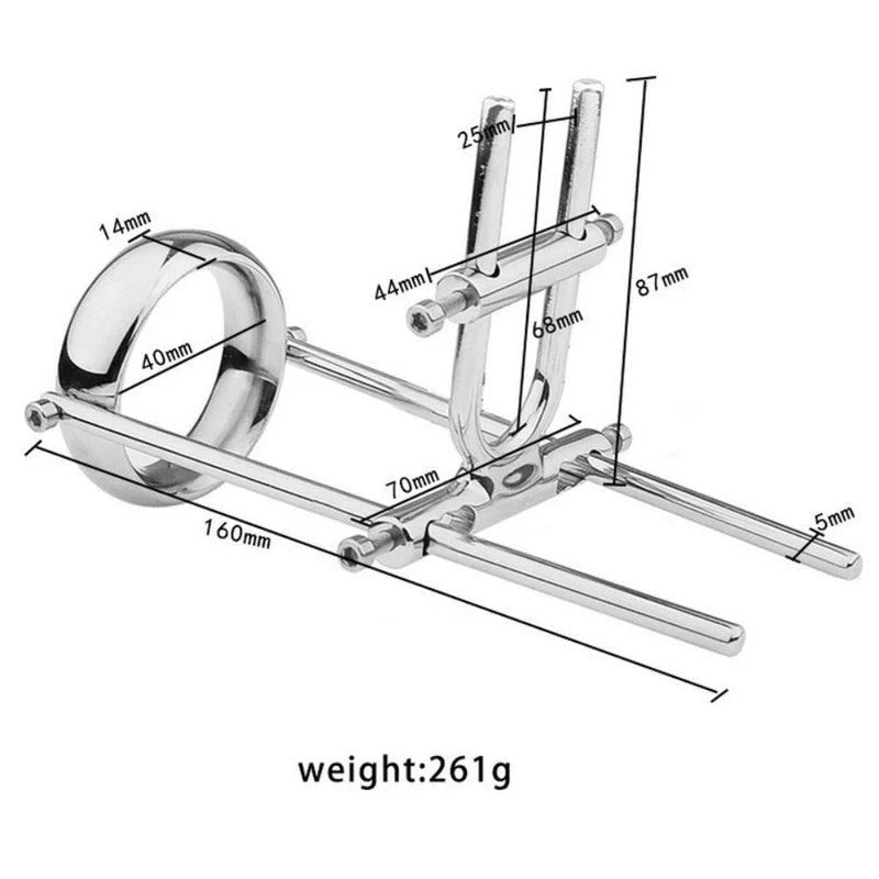 BDStyle Discreet Comfort Enhancer Adjustable Male Extender with Metal Frame - - Steel Sex Toys