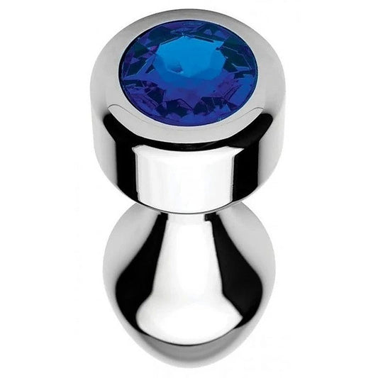Aluminium Butt Plug with Diamond Bright Silver by BDStyle - Butt Plugs