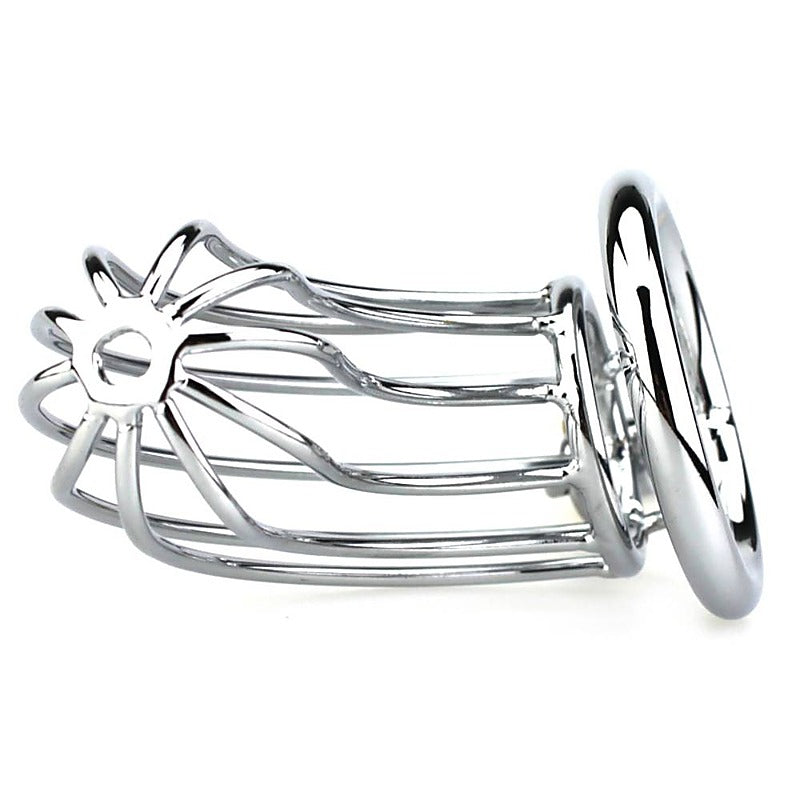 Silver Caged Tiger Male Chastity Device by BDStyle - Male Chastity