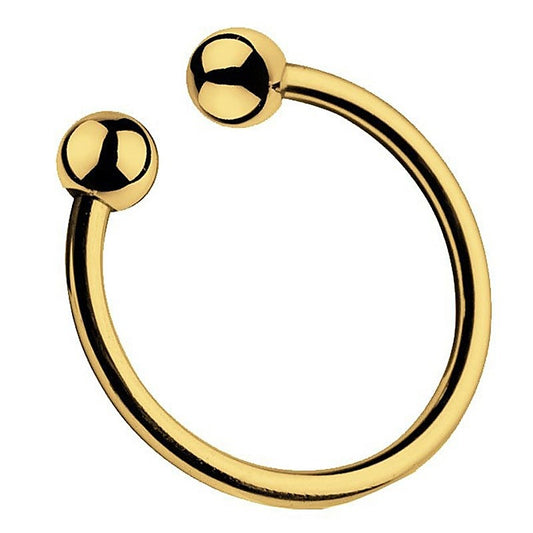 Pressure Point Beaded Steel Glans Ring by BDStyle - Cock Rings