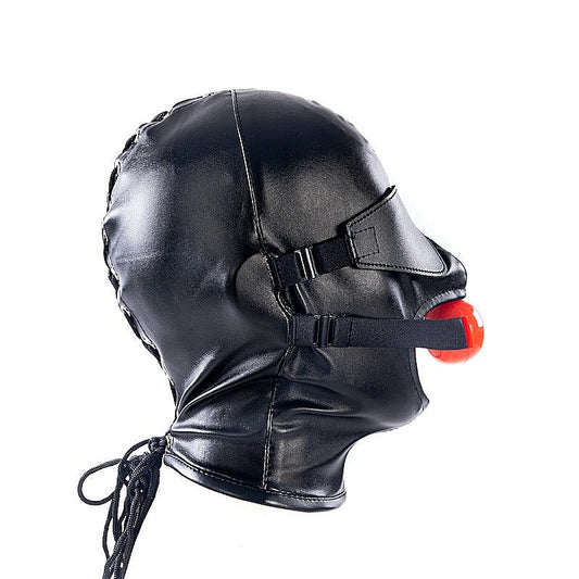 BDSM Play Hood With Blindfold And Mouth Gag by BDStyle - Bondage Hoods