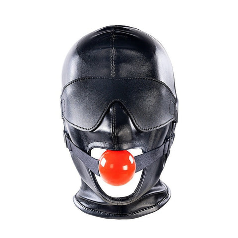 BDSM Play Hood With Blindfold And Mouth Gag by BDStyle - Bondage Hoods