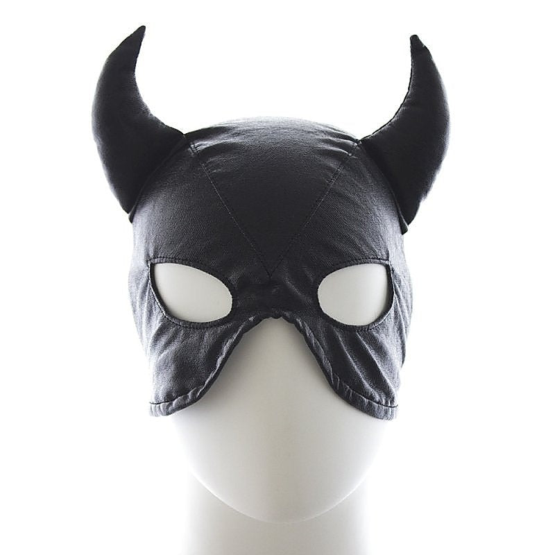 Ox Horn Face Extreme Restraint Bondage Hood by BDStyle - Masks And Blindfolds