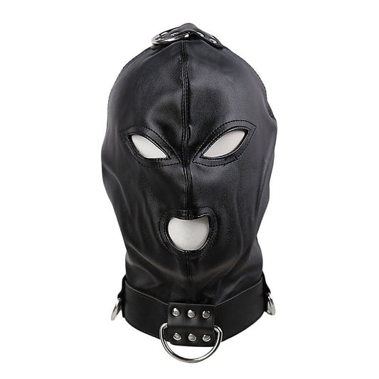Gothic Black Bondage Play Hood by BDStyle - Bondage Hoods