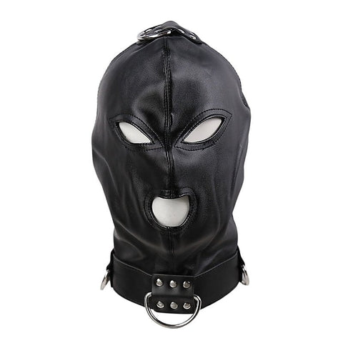 Gothic Black Bondage Play Hood by BDStyle - Bondage Hoods