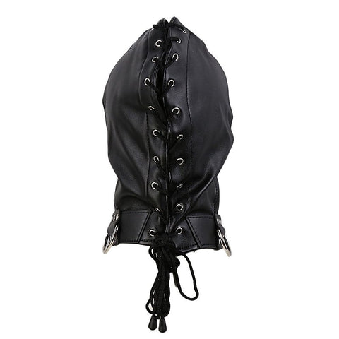 Gothic Black Bondage Play Hood by BDStyle - Bondage Hoods
