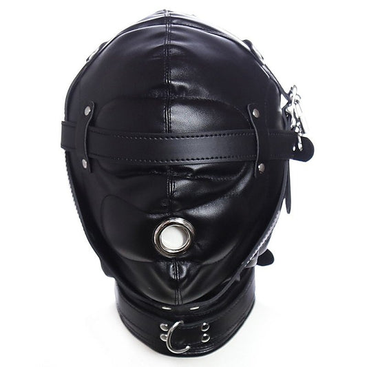 Blindfolded Bondage Hood With Mouth Hole by BDStyle - Bondage Hoods