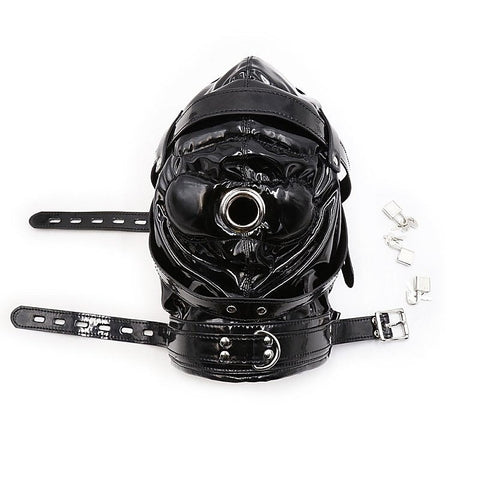 Blindfolded Bondage Hood With Mouth Hole by BDStyle - Bondage Hoods
