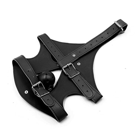 Gimp Hood With Removable Eye Pad And Mouth Pad by BDStyle - Bondage Hoods
